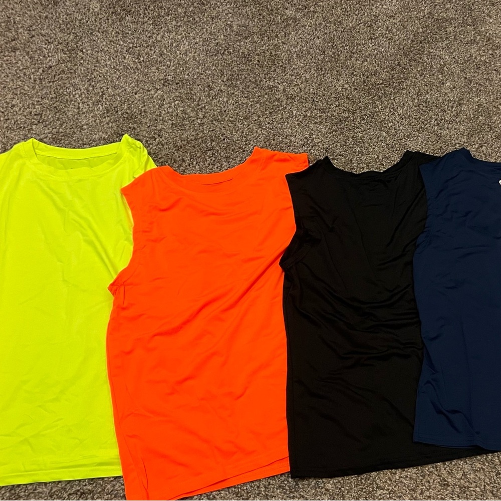 Set of Four Sleeveless Tops in Vibrant Colors